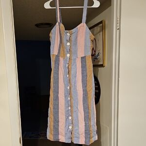 Striped Button-Down Sundress
